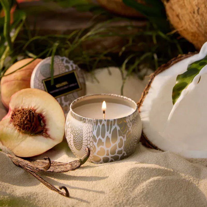 Mini Tin Candle Tahitian Coconut Vanilla