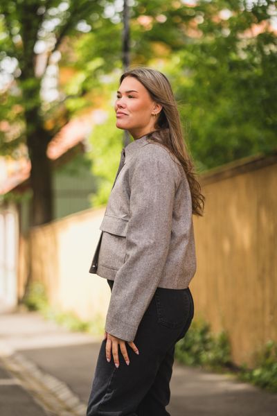 Hovedbilde Romana Herringbone Jacket Dusty Brown 