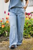 Hovedbilde Lila Linen Trousers Faded Denim 