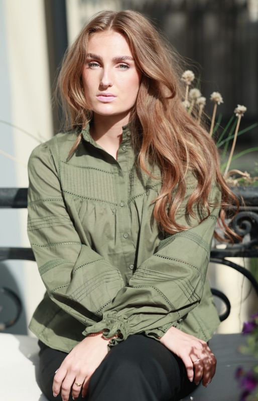Moonlace Blouse Green Harvest 