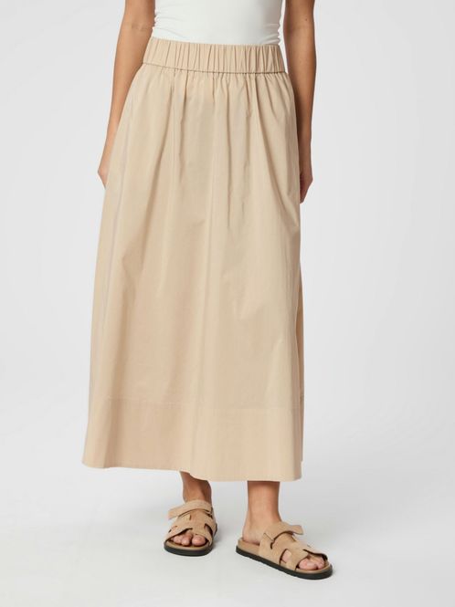Hovedbilde Yara Long Poplin Skirt Dark Sand 