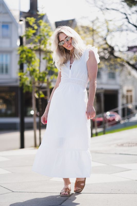 Pollana Poplin Dress White 