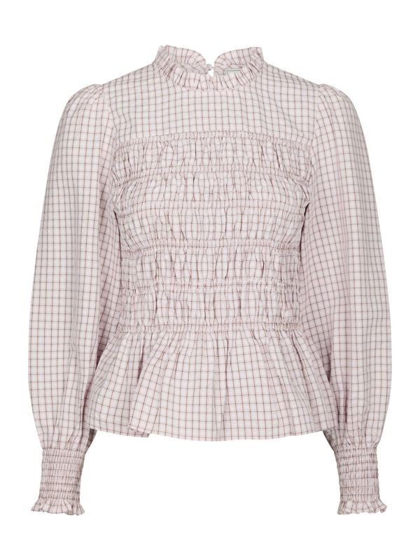 Possa Mini Check Blouse Light Pink 