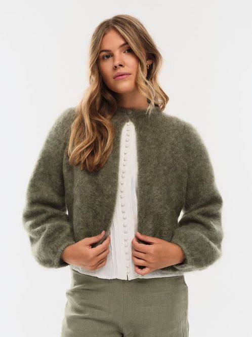 Hovedbilde Amelia Chunky Cardigan Sage Green 