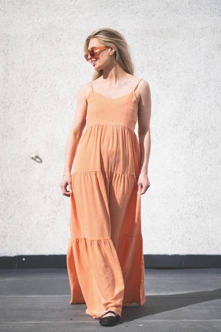 Hovedbilde Mari Long Dress Clay Checked  