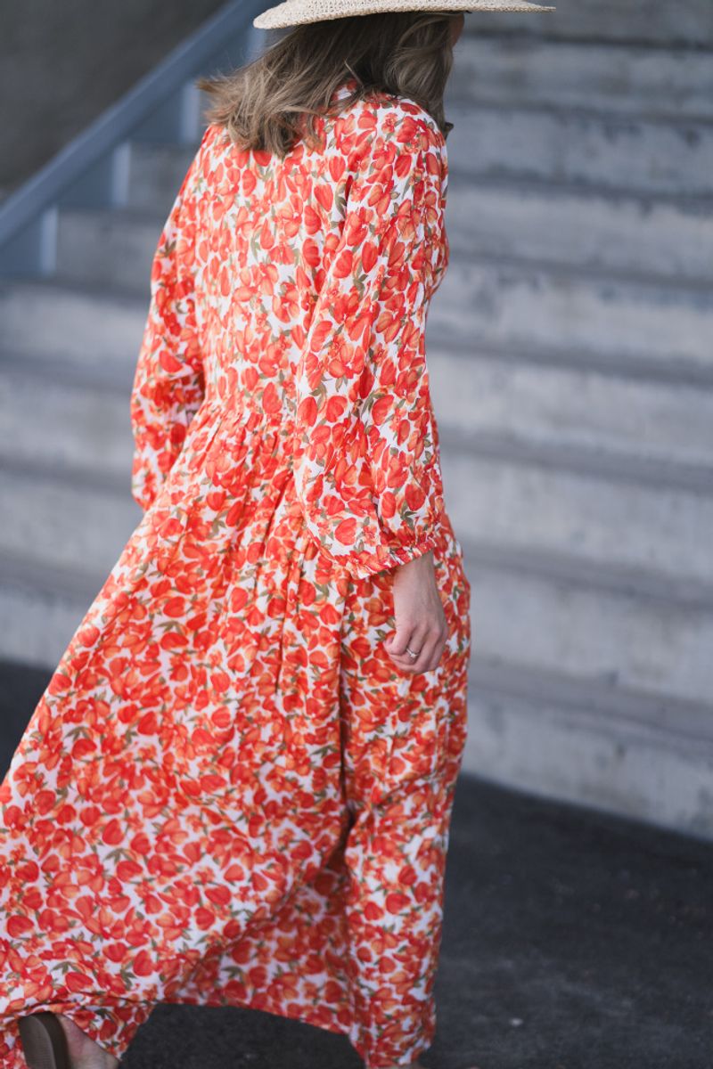 Pietra 3/4 Dress Aop Tigerlily Flower 