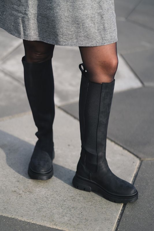 Slim High Boots New Black  