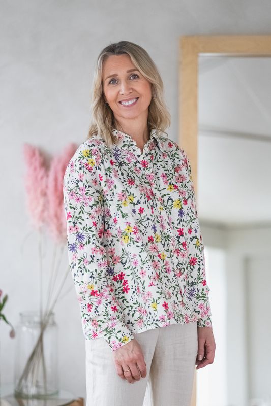 Elvera Shirt Multi Flower Print