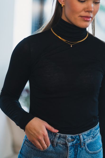 Hovedbilde Perfect Line Cashmere Turtleneck Black  