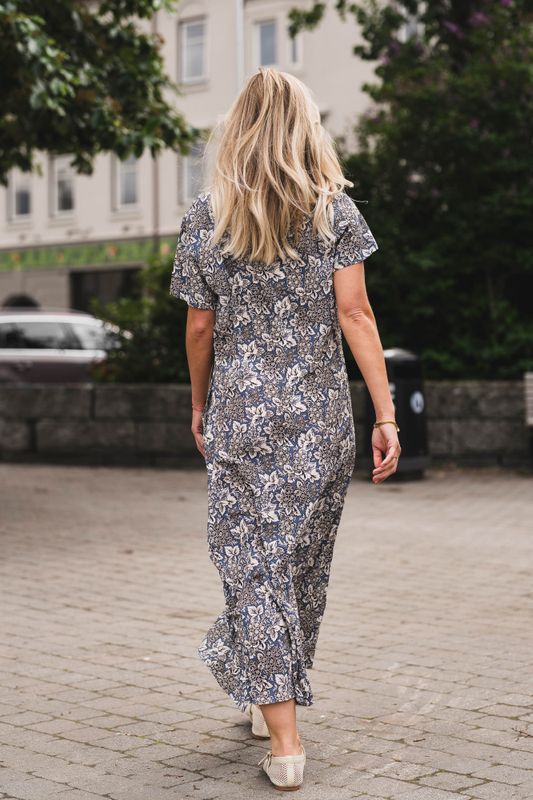 Kdcrespo Silk Dress Light Blue 
