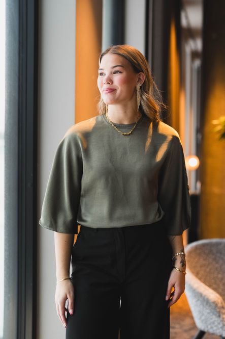 Hovedbilde Liora Heavy Sateen Blouse Cold Army 