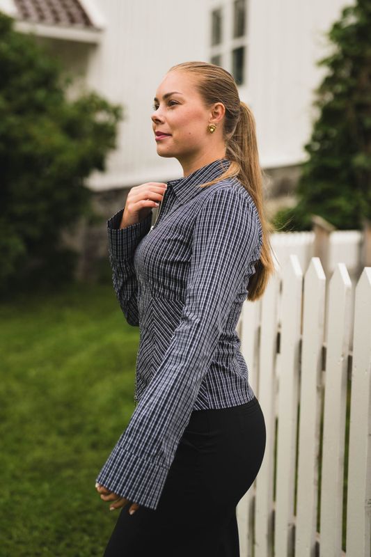 Cathy Zip Shirt Black 