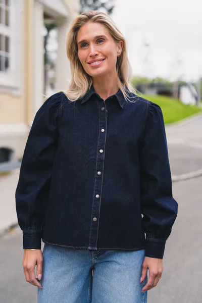 Hovedbilde Jessa Denim Shirt Dark Blue 
