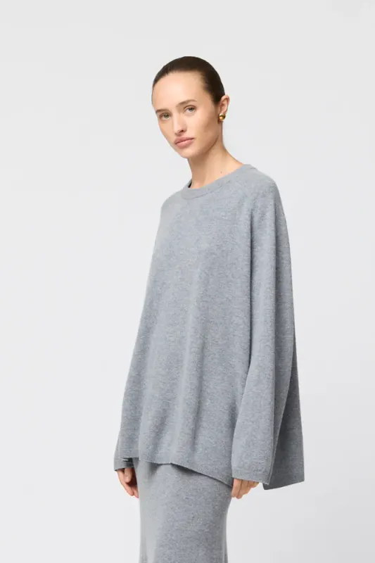Roma Wool Sweater Gray Melange 