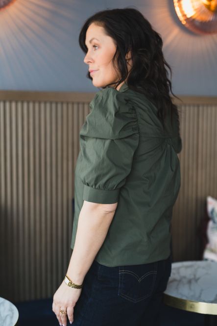 Roella Poplin Blouse Chocolate Brown - Vakre Vene