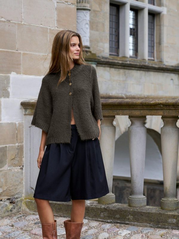 Benuta Fluffy Knit Cardigan Army 