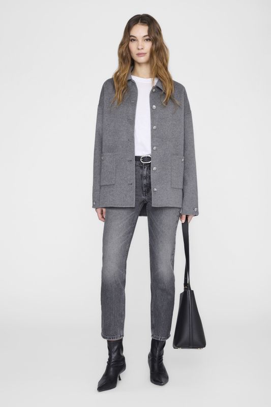 Luca Jacket Cashmere Blend Grey Melange 