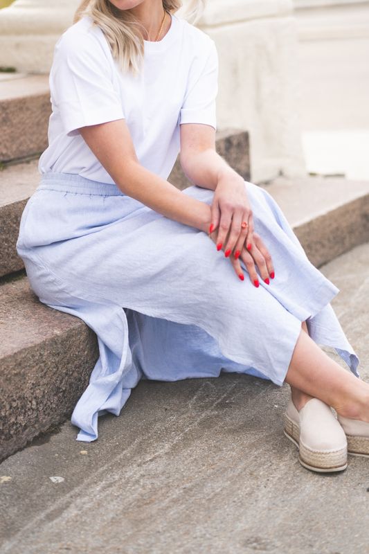 Pennie Ginia HW Skirt Skyway Melange