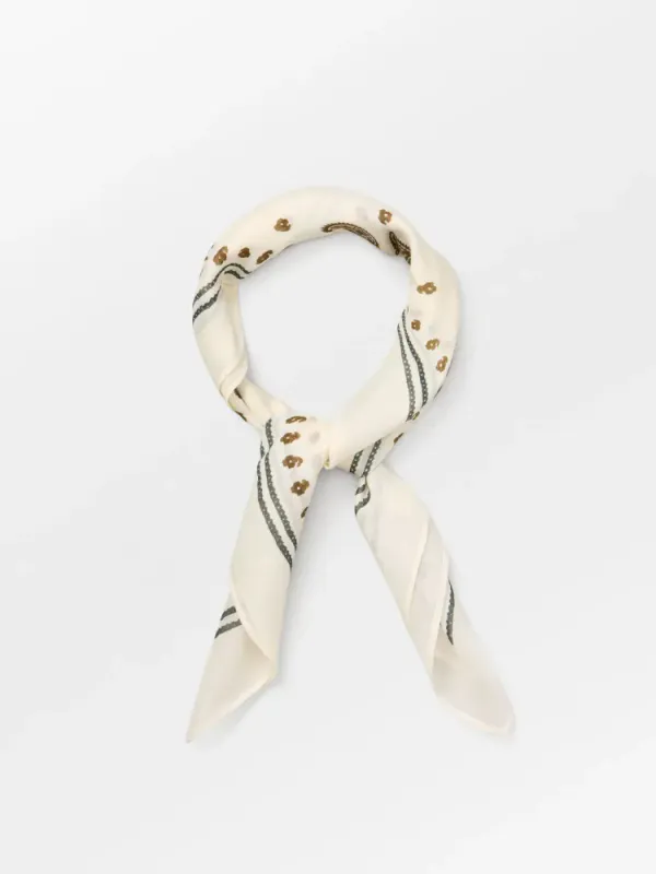 Bloom Paisley Cotta Scarf Birch White 