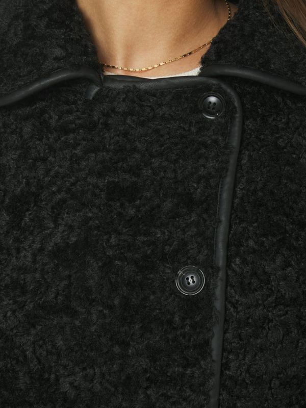 Castor Faux Fur Jacket Black 