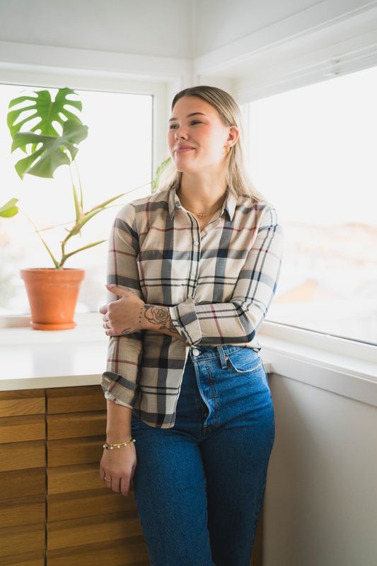 Anna Shirt Hessian Tartan  
