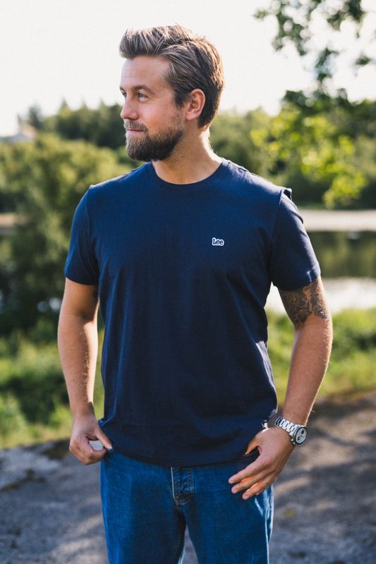 SS Patch Logo Tee Navy 