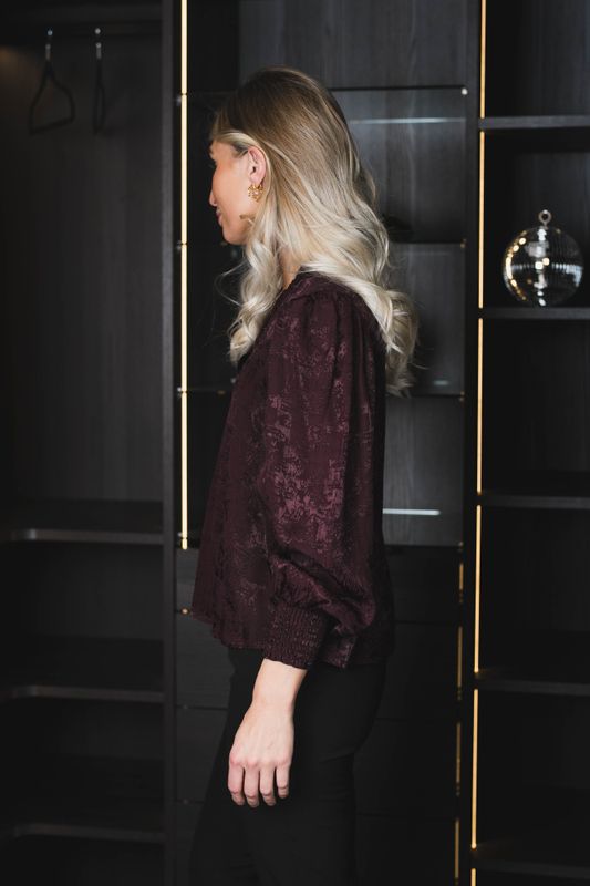 Miko V-Blouse Plum 