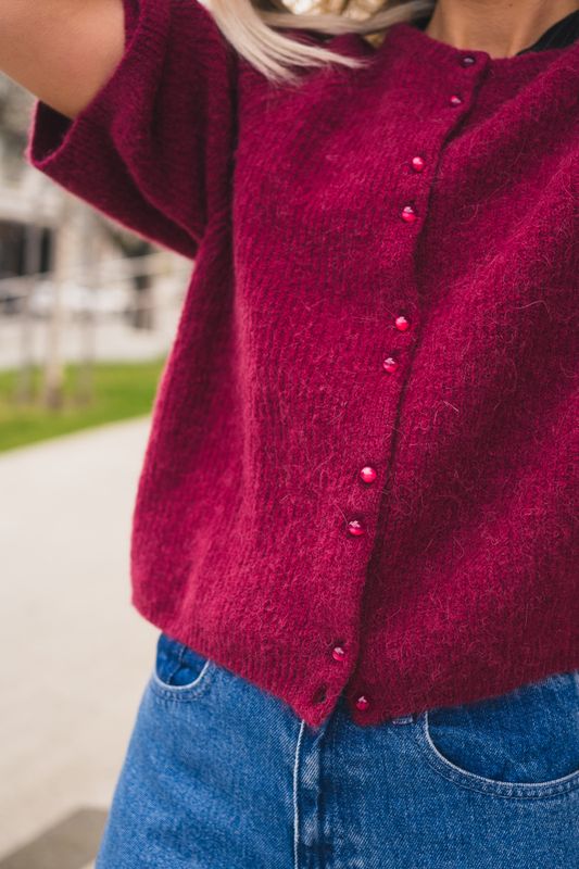 Bondie Hope 2/4 Cardigan Rhododendron
