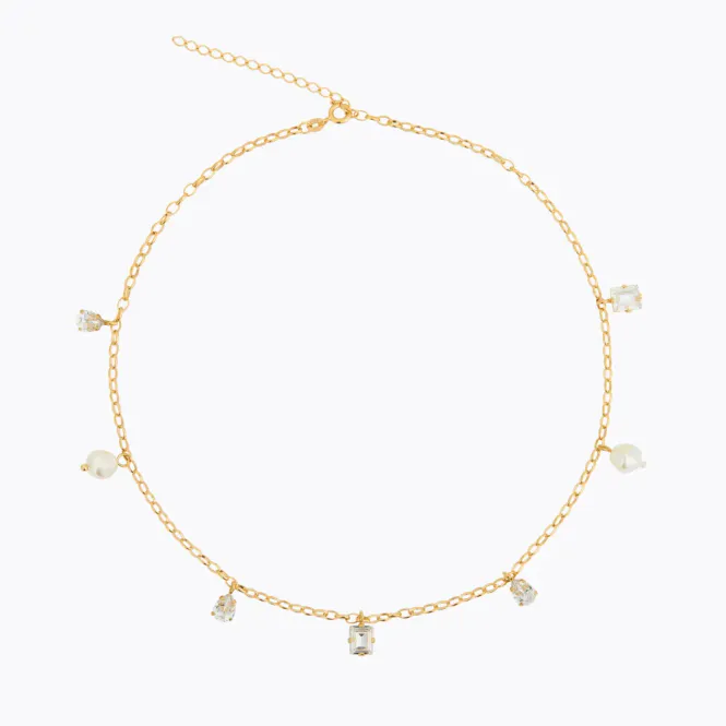 Hovedbilde Lumina Necklace Gold Pearl/Crystal 