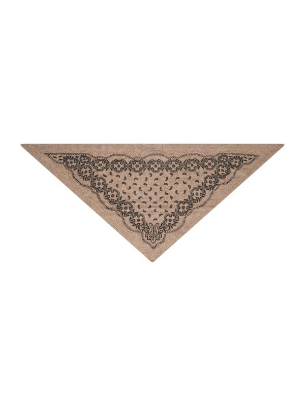 Ariya Paisley Knit Scarf Beige Melange 