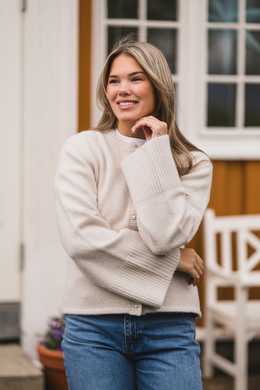 Mixie Knit Cardigan Ivory 