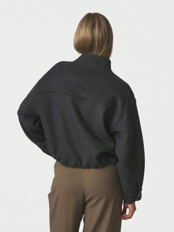 Florine Wool Bomber Jacket Antracit