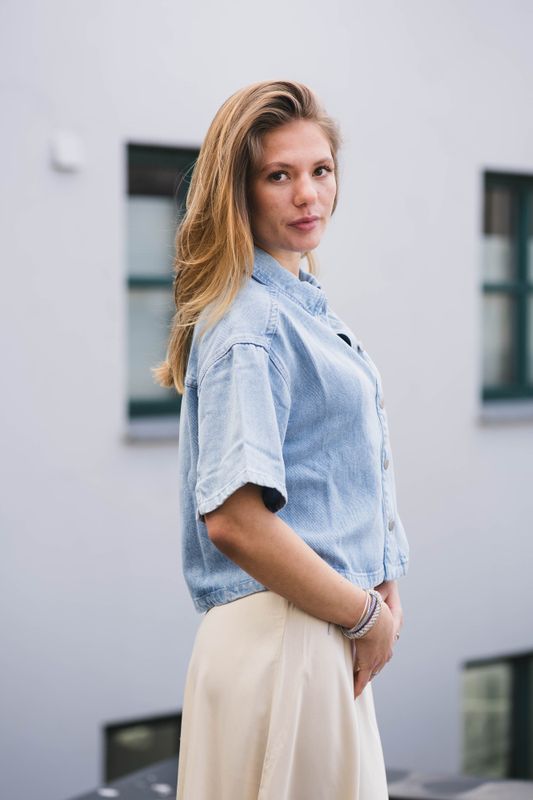 Saphina 2/4 Shirt Light Blue Wash 