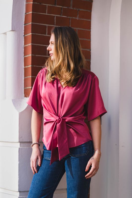 Casadia Heavy Sateen Blouse Cherry Pink 