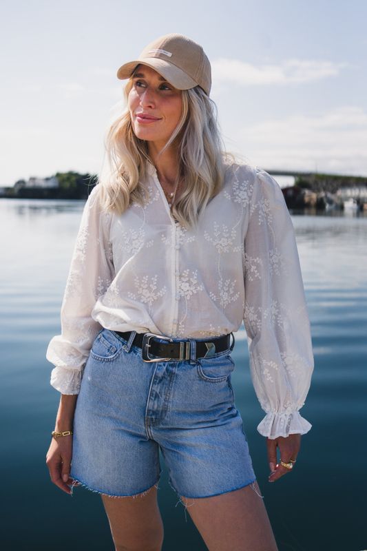 Camilla Shirt EMB Bright White 