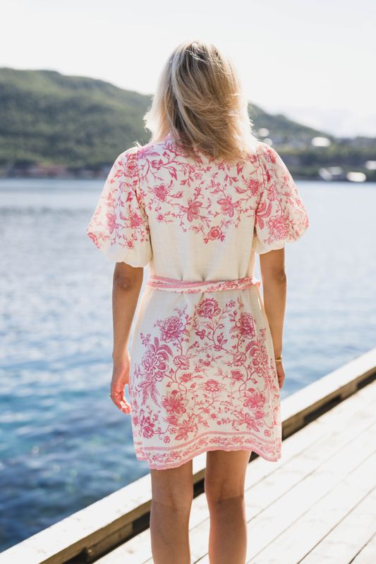 Coralina 2/4 Shirt Dress Pristine Coralina Print 
