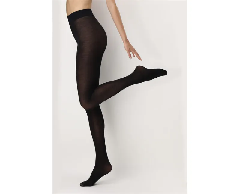 Nives Fine Wool Tights Black
