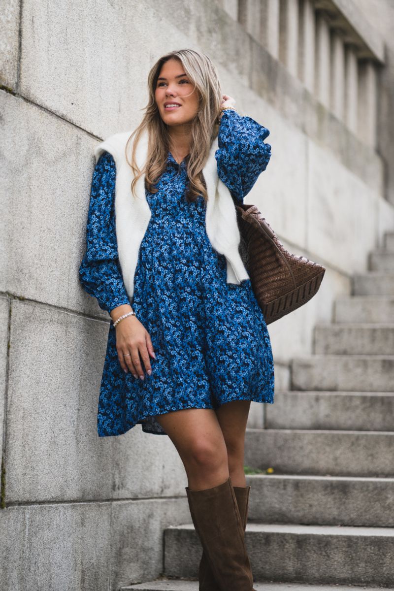Astrid Dress Blue Iolite Flower 