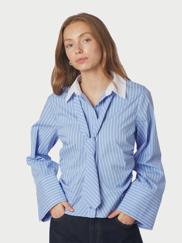 Francesca Stripe Shirt Light Blue 