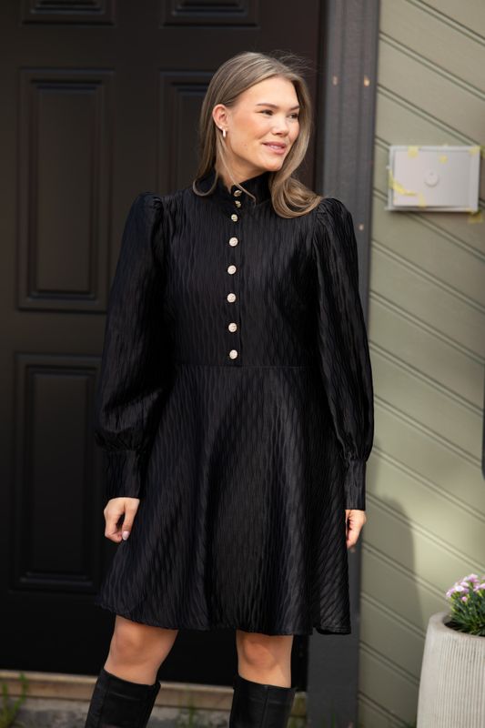 Ripple LS Dress Black 