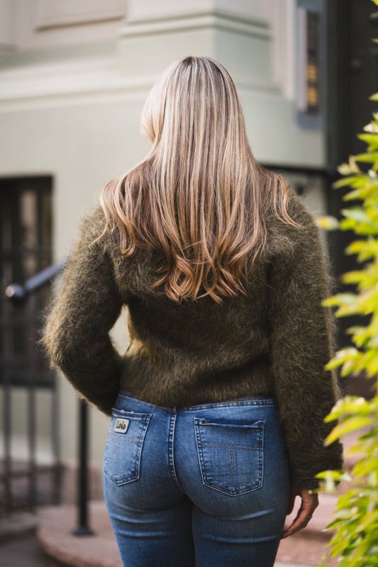 Fenny Chunky Cardigan Moss Green 